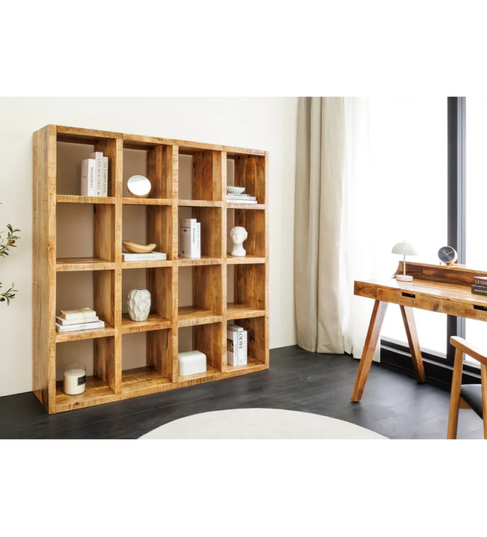 Regał IRON CRAFT 160 x 156 cm drewno mango naturalny