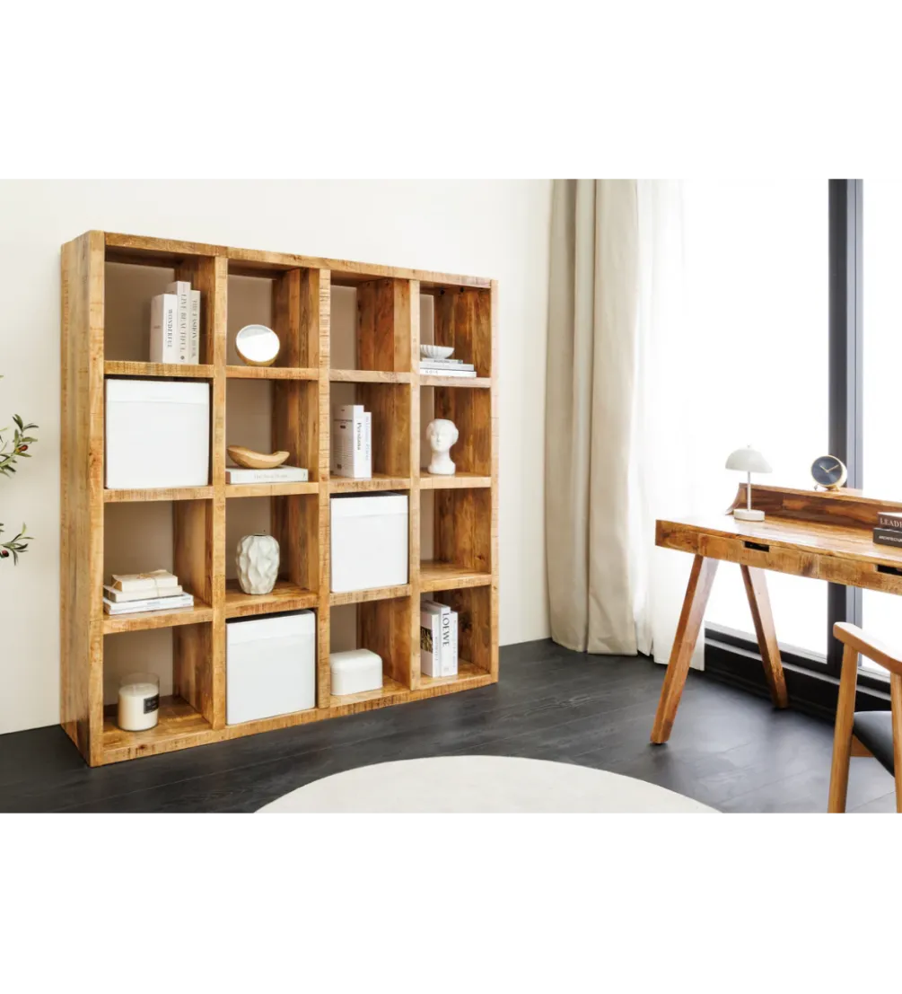 Regał IRON CRAFT 160 x 156 cm drewno mango naturalny