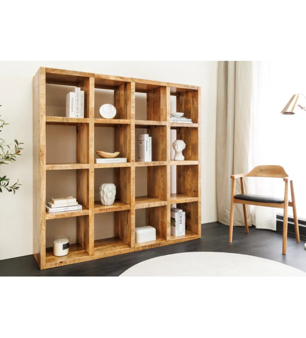 Regał IRON CRAFT 160 x 156 cm drewno mango naturalny