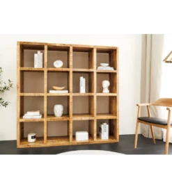 Regał IRON CRAFT 160 x 156 cm drewno mango naturalny
