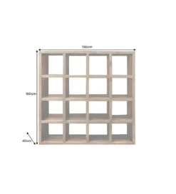 Regał IRON CRAFT 160 x 156 cm drewno mango naturalny