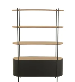 Regał IVY 173 cm naturalny czarny
