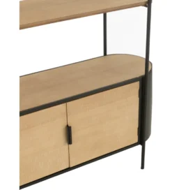Regał IVY 173 cm naturalny czarny