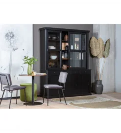 Regał LAGOS 214 cm drewno sosny czarny