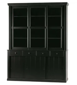Regał LAGOS 214 cm drewno sosny czarny