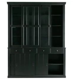Regał LAGOS 214 cm drewno sosny czarny
