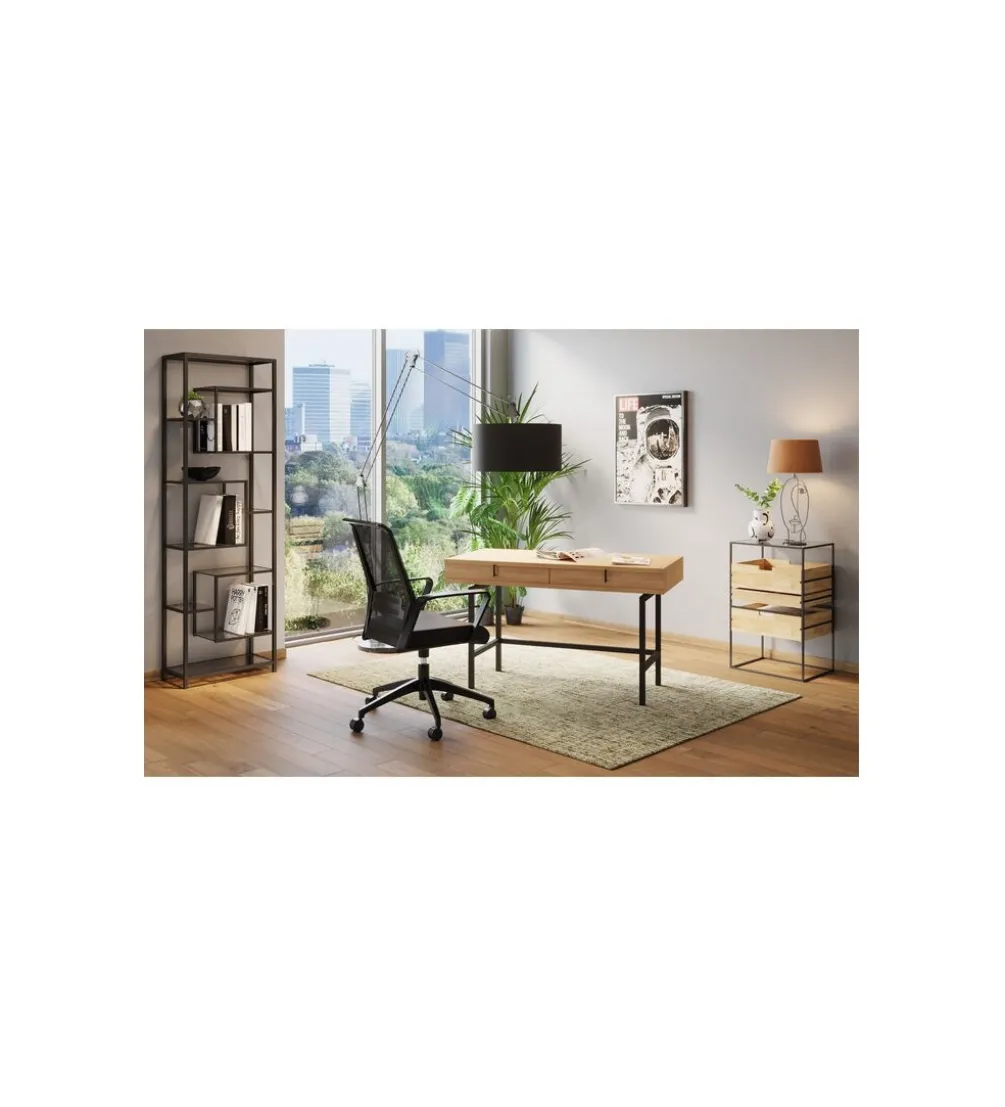 Regał Loft 195 cm czarny