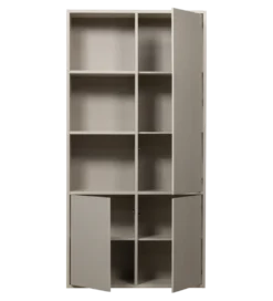 Regał MEGGY 108 cm drewno sosny szary prawostronny