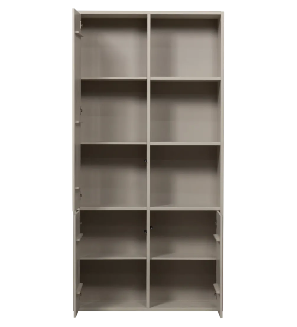Regał MEGGY 108 cm drewno sosny szary lewostronny