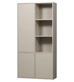 Regał MEGGY 108 cm drewno sosny szary lewostronny