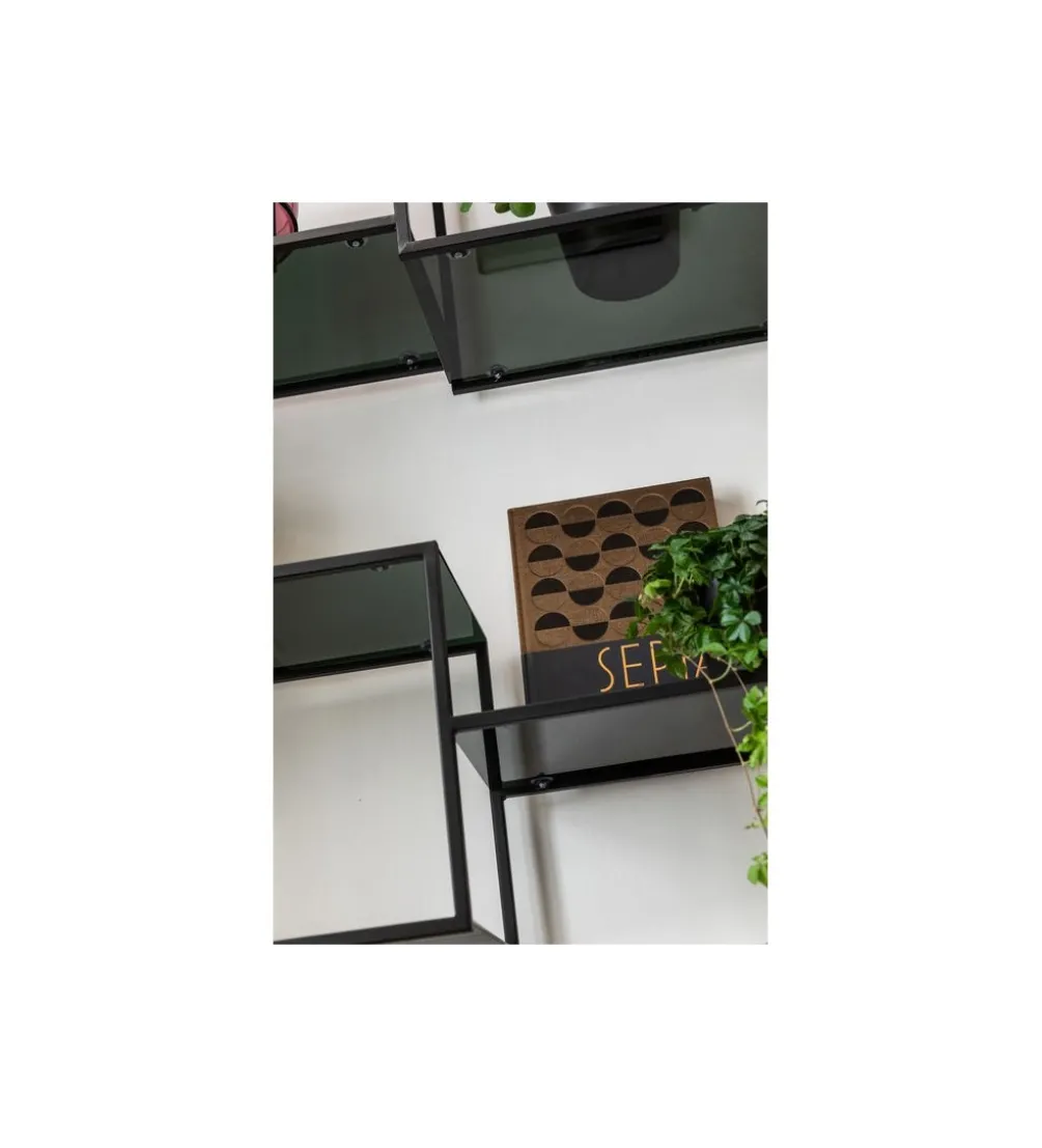 Regał metalowy Loft 195 cm x 115 cm czarny
