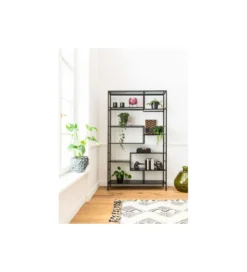 Regał metalowy Loft 195 cm x 115 cm czarny