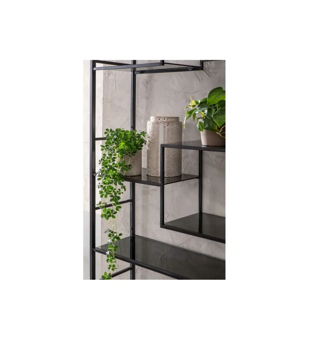 Regał metalowy Loft 195 cm x 115 cm czarny