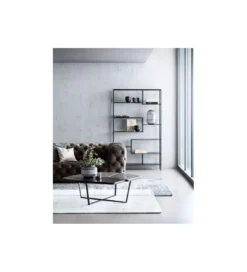 Regał metalowy Loft 195 cm x 115 cm czarny