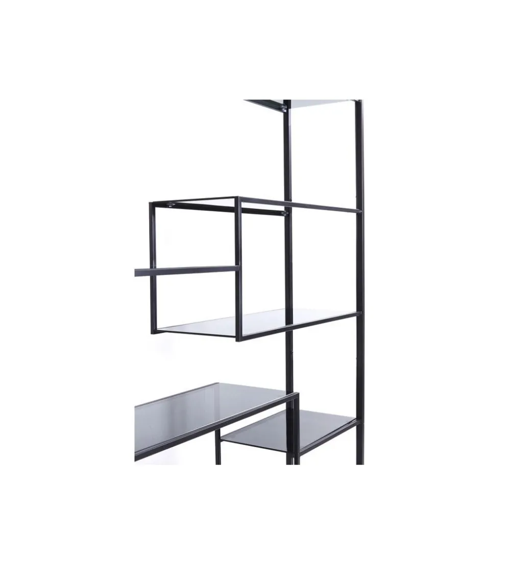 Regał metalowy Loft 195 cm x 115 cm czarny