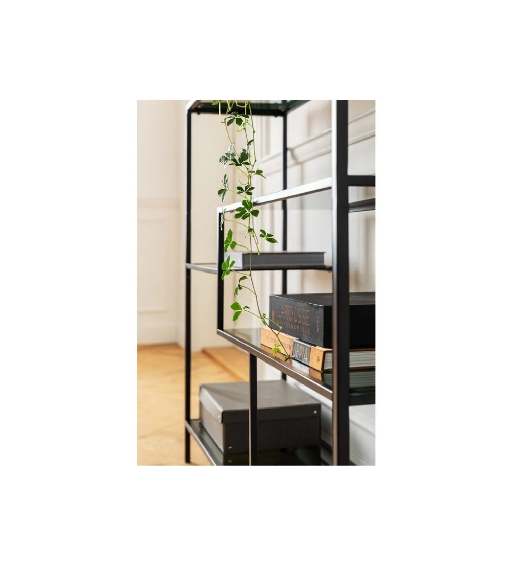 Regał metalowy Loft 195 cm x 115 cm czarny