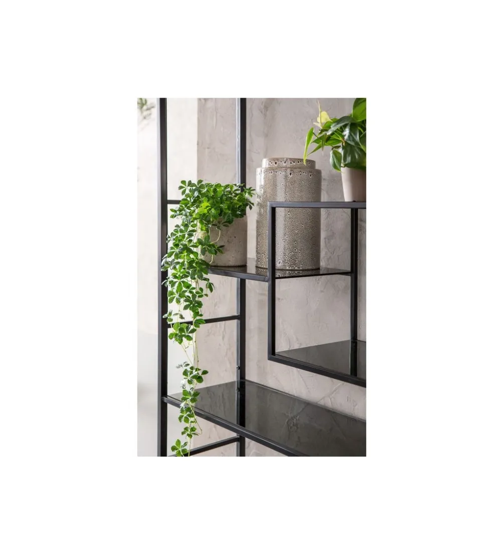 Regał metalowy Loft 195 cm x 115 cm czarny