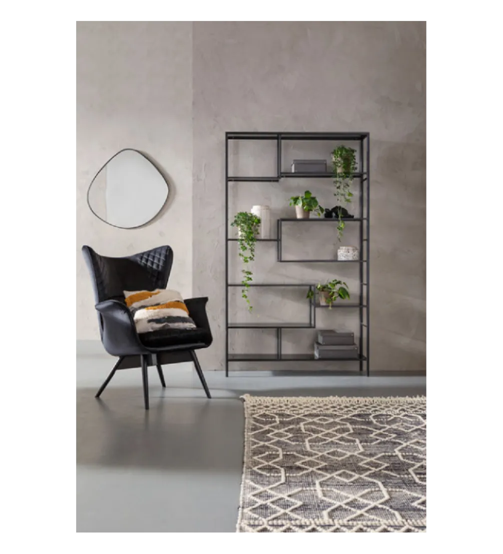 Regał metalowy Loft 195 cm x 115 cm czarny