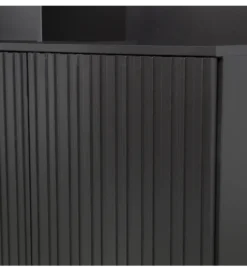 Regał NEW GRAVURE 200 cm drewno sosny czarna