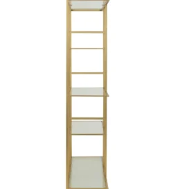Regał RACKYN 180 cm złoty szklany