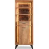 Regał REGO 72 cm drewno akacja LED