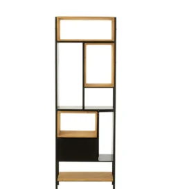 Regał TINA 65 cm x 185 cm drewno jodła czarny