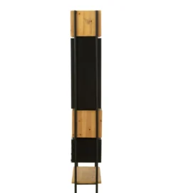 Regał TINA 65 cm x 185 cm drewno jodła czarny