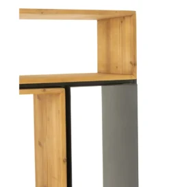 Regał TINA 65 cm x 185 cm drewno jodła czarny
