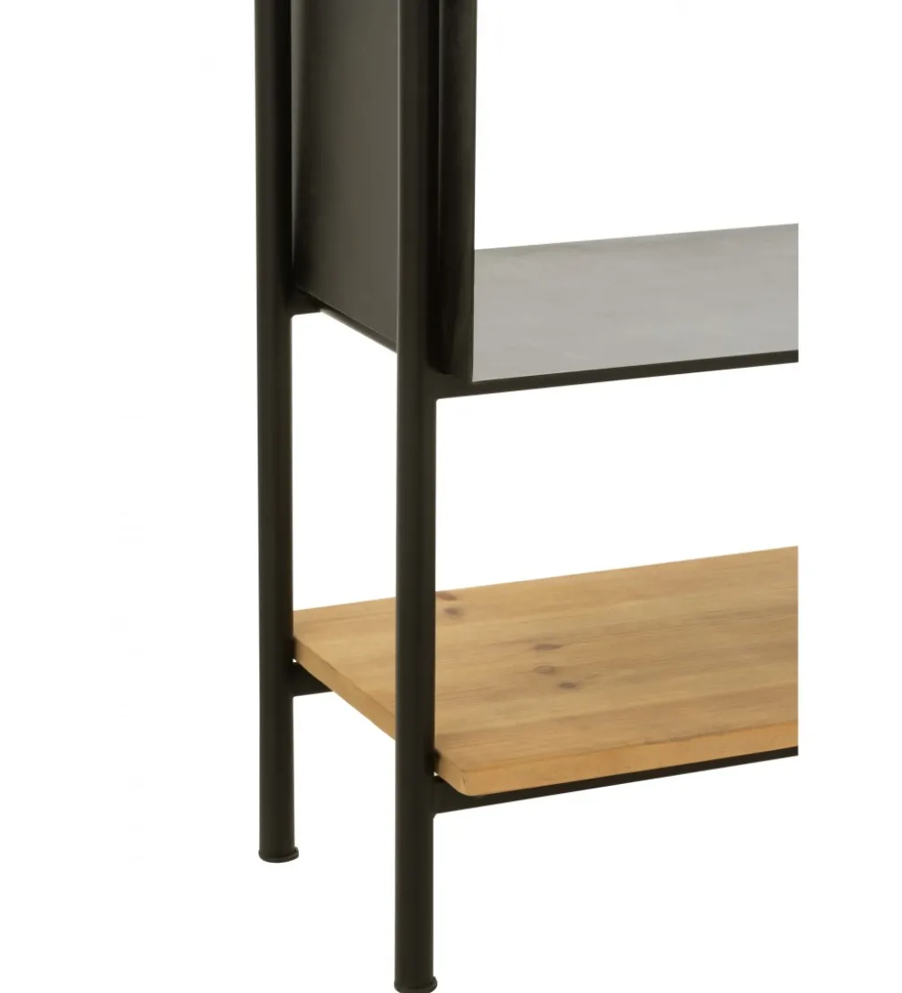 Regał TINA 110 cm x 185 cm drewno jodła czarny