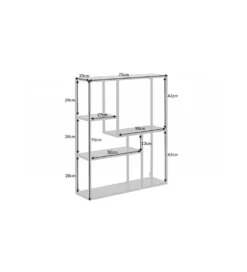 Regał wiszący FONTERA 75 cm w optyce marmuru