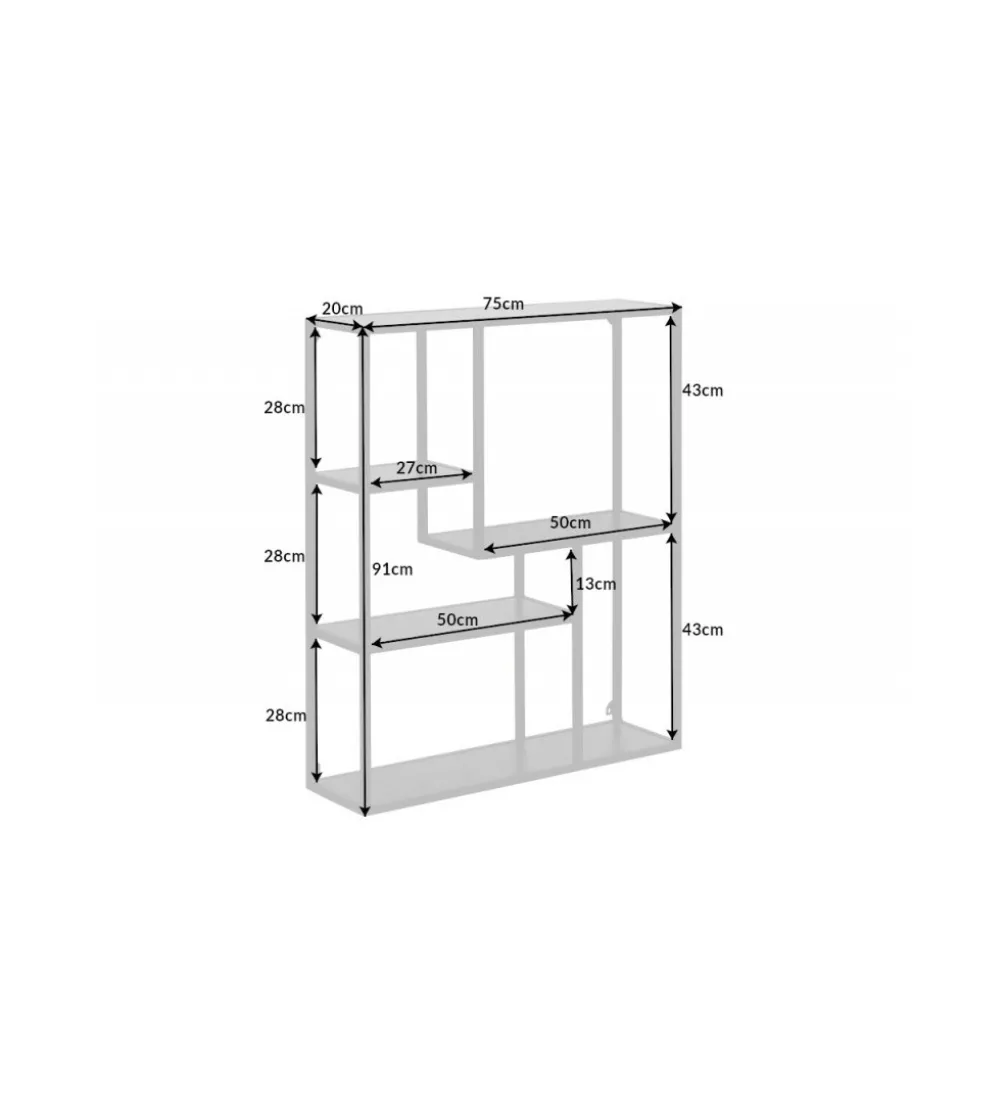 Regał wiszący FONTERA 75 cm w optyce marmuru
