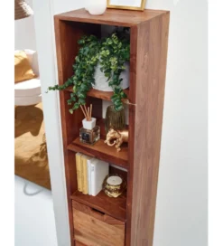 Regał wiszący MEKNES 35 cm drewno sheesham