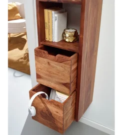 Regał wiszący MEKNES 35 cm drewno sheesham