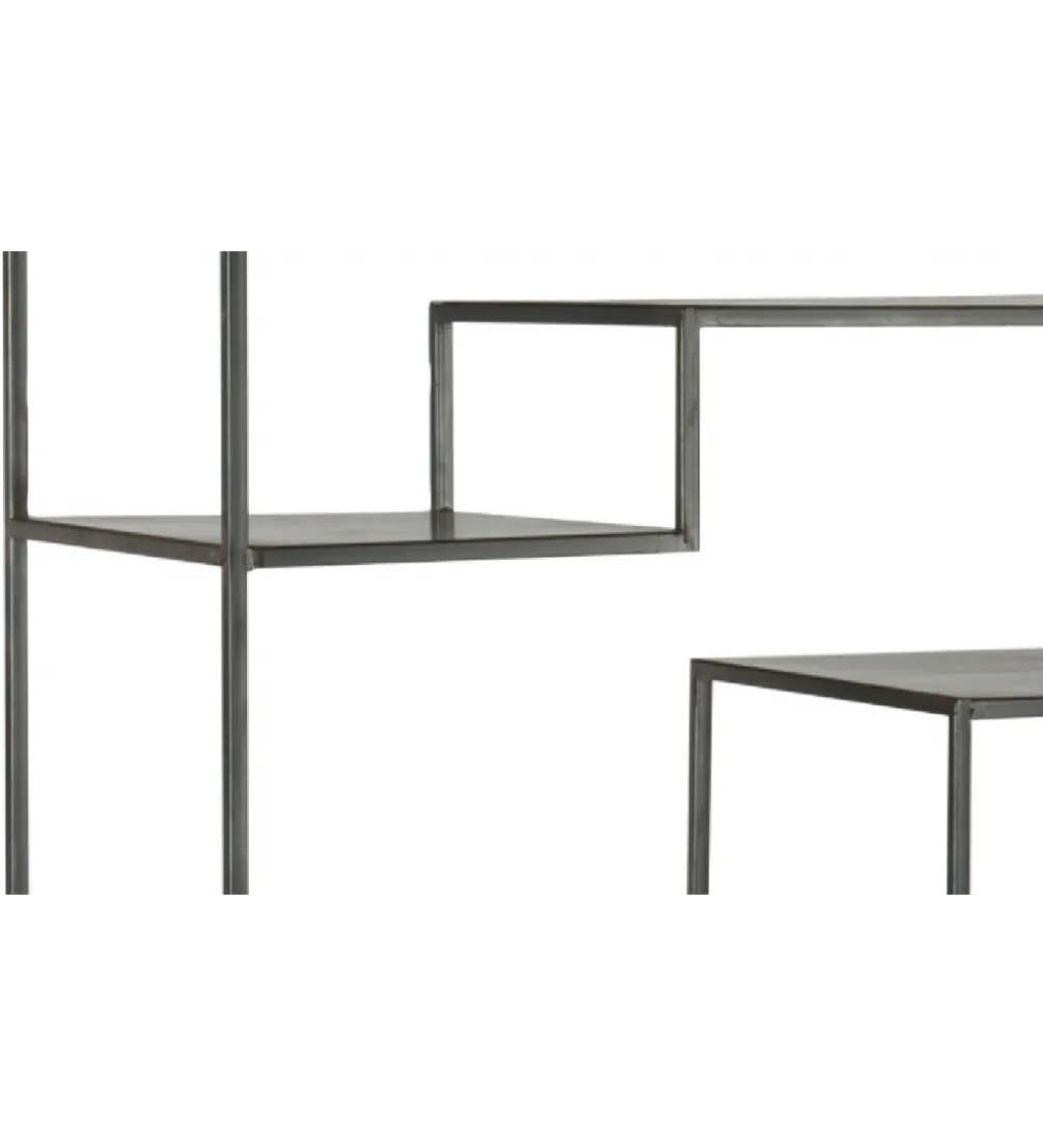 Regał WOLFRAM 185 cm metalowy czarny