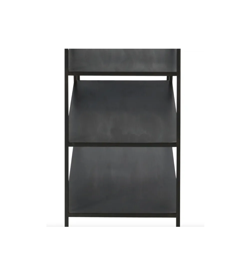 Regał WOLFRAM 185 cm metalowy czarny