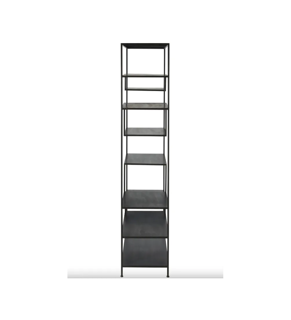 Regał WOLFRAM 185 cm metalowy czarny
