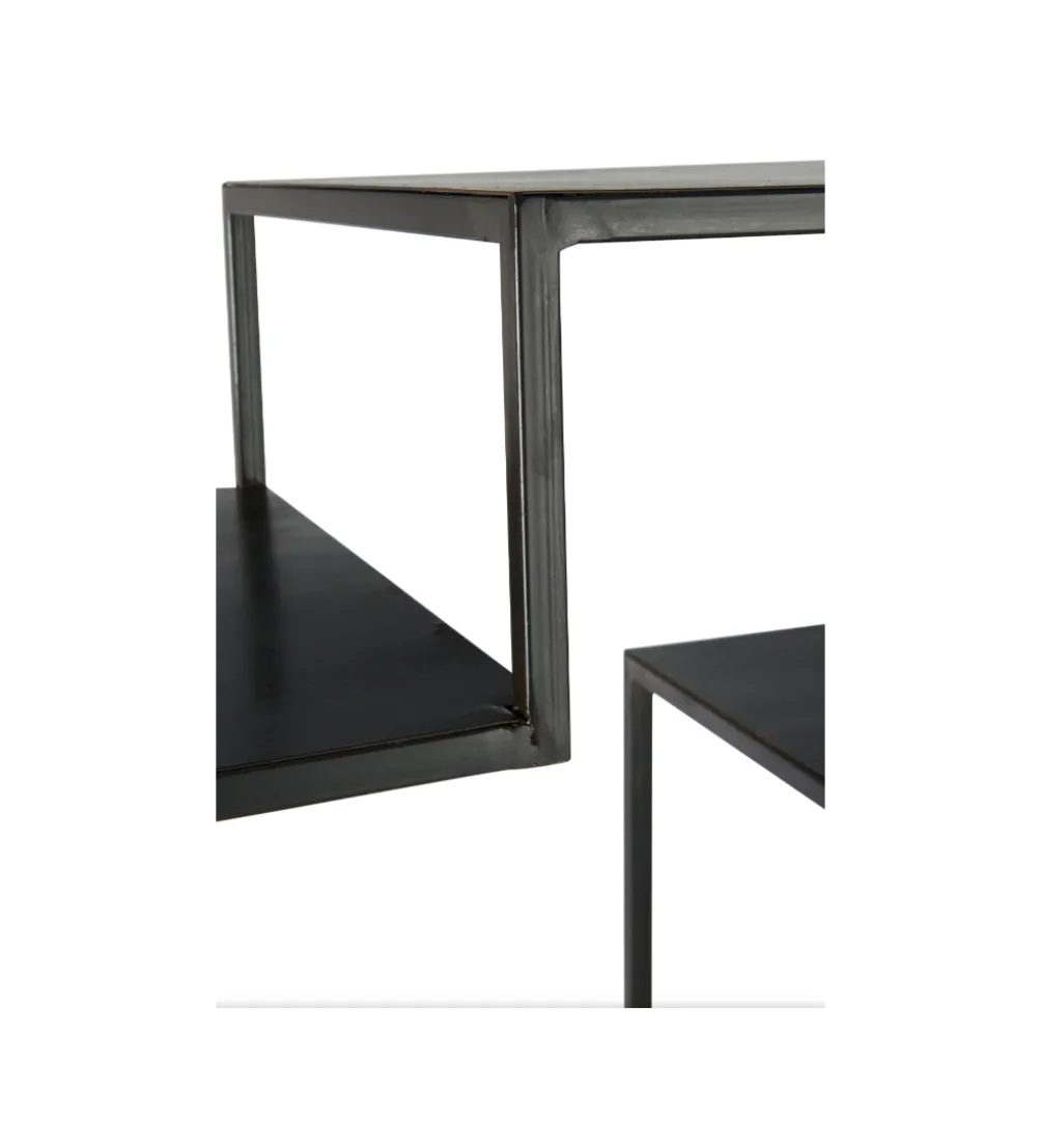 Regał WOLFRAM 185 cm metalowy czarny