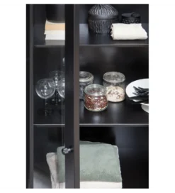 Regał XAM 155 cm drewno sosny czarny