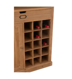 Regał z miejscem na wino LIA 178 cm naturalny