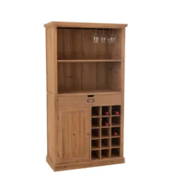 Regał z miejscem na wino LIA 178 cm naturalny