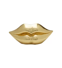 Skarbonka LIPS 13 cm złota