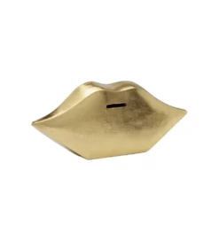 Skarbonka LIPS 13 cm złota