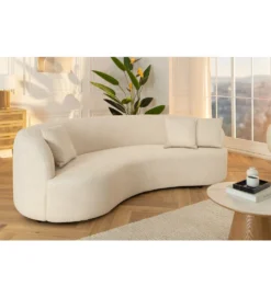 Sofa ATELIER 230 cm 3-osobowa bouclé beżowa