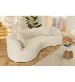 Sofa ATELIER 230 cm 3-osobowa bouclé beżowa