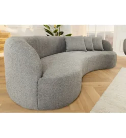 Sofa ATELIER 230 cm 3 osobowa bouclé szary