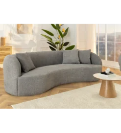 Sofa ATELIER 230 cm 3 osobowa bouclé szary
