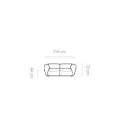 Sofa BAHAMA Candelo A 214 cm o głębokości siedziska 70 cm