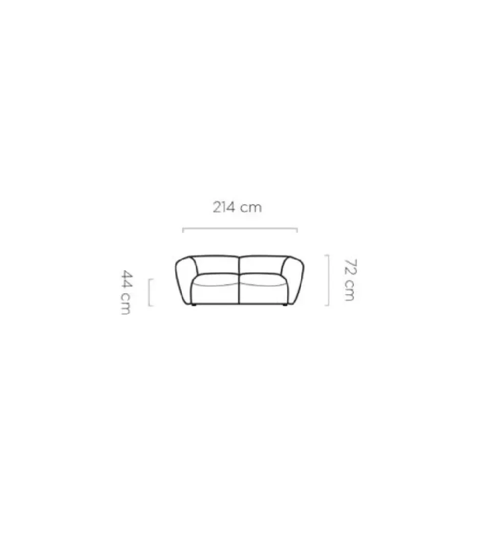 Sofa BAHAMA Candelo B 214 cm o głębokości siedziska 80 cm