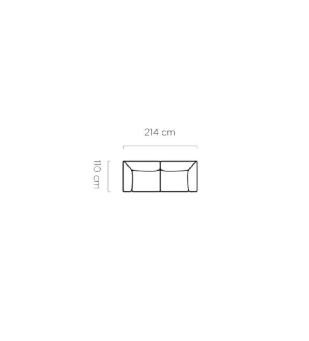 Sofa BAHAMA Candelo B 214 cm o głębokości siedziska 80 cm