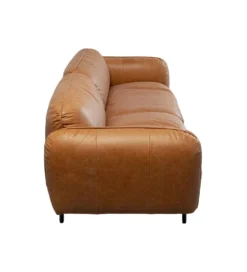 Sofa CALGARY 228 cm skórzana brązowa
